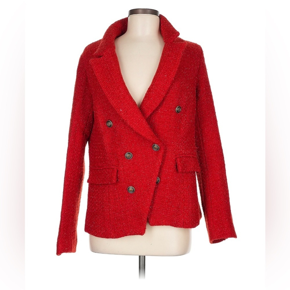 Women’s Red Double-Breasted Blazer